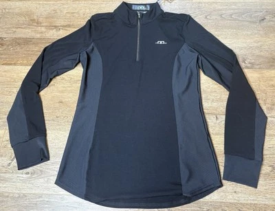 AA Horseware Platinum Half Zip Long Sleeve Shirt Black Large NWT - Image 1 of 4