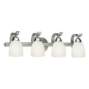 Forte Lighting 5045-04-55 Signature Bathroom Vanity Light Brushed Nickel - Picture 1 of 2