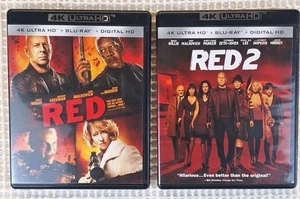 Red 1 & Red 2 Blu Ray WIDESCREEN ONLY Bruce Willis READ - Picture 1 of 7