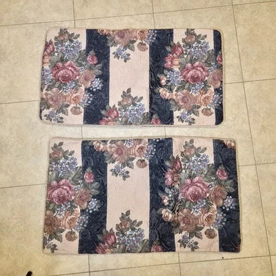  PairJCP Colección Hogar Vintage Tapiz Francés Funda Almohada Flor Jardín Rey Foto 1 de 4