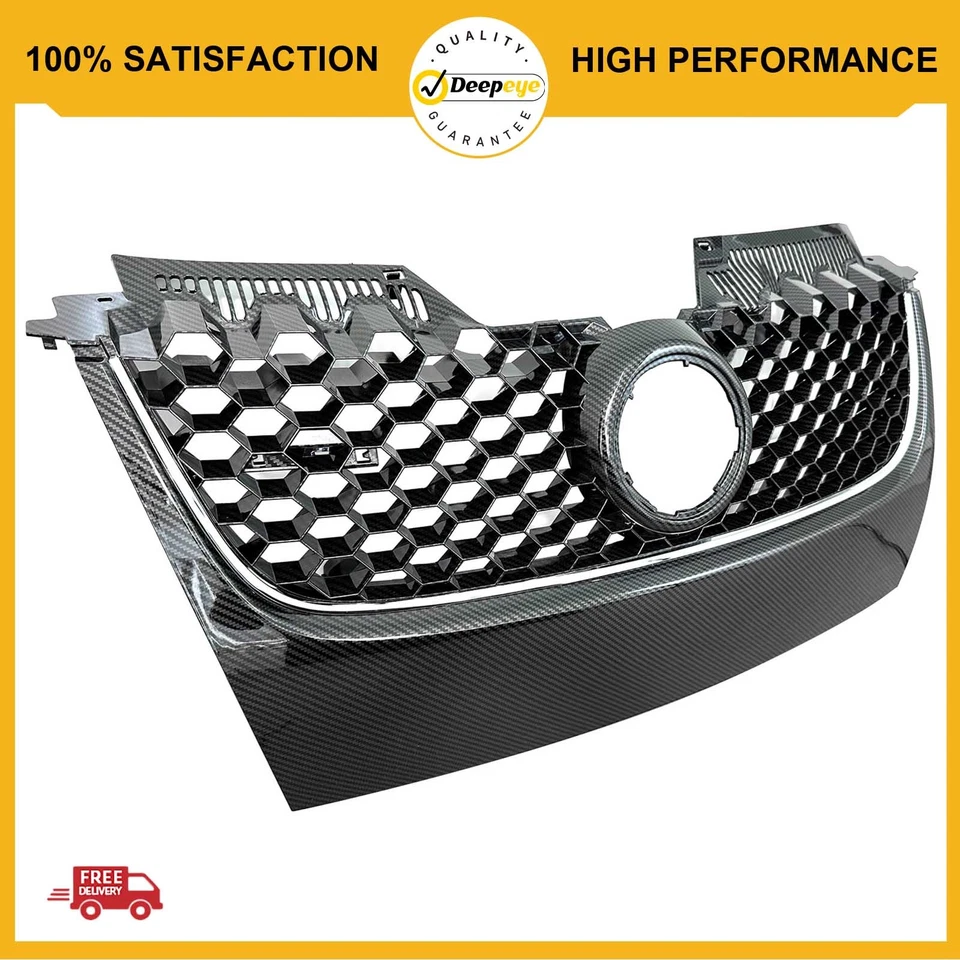 New For 2006-2009 VW Golf MK5 JETTA/GLI/GTI Honeycomb Grille Carbon Fiber Print Foto 1 de 4