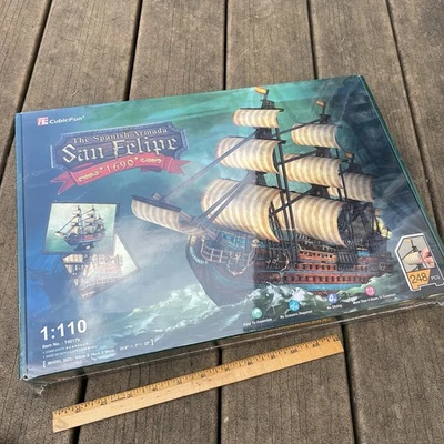 CubicFun 3D Puzzle The Spanish Armada San Felipe 1690 - New in Box - Image 1 of 4