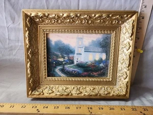 Thomas Kinkade Limited Edition Blossom Hill Church Accent Lithograph Wood Frame - Picture 1 of 2