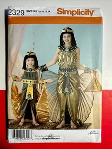 Simplicity 2329 Cleopatra Egyptian Pharaoh Costume Girl Child 7-14 - Picture 1 of 2