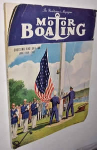 1954 June MOTOR BOATING MAGAZINE - ILLUSTRATED BOAT Sailing Cruising - Picture 1 of 3