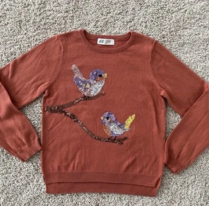 New H&M Sweater Birds Kids 6-8 - Picture 1 of 5