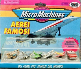 1993 Galoob Micro Machines &ldquo;Famous Flyers Collection Italian Edition W/bonus Car