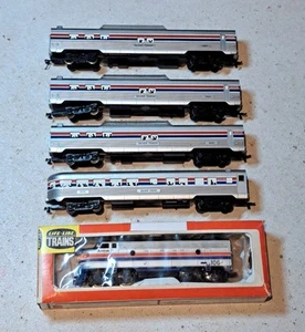 Life Like HO Train Locomotive Amtrak #106 & Silver Tower & Vision Passenger Cars - Picture 1 of 21