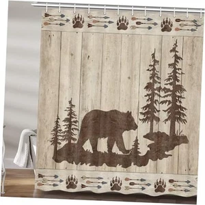 Bear Shower Curtains for Bathroom, Wild Animals 69"W x 75"L (Pack of 1) Bear01 - Picture 1 of 7