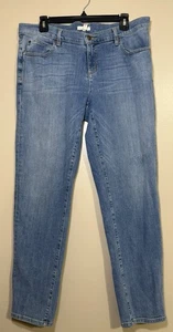 Eileen Fisher Jeans Damen Größe 10 helle Waschung spitz zulaufendes Bein Bio-Baumwolle Stretch - Bild 1 von 4