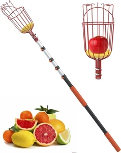5 bis 20 Fuß Obstpflückstange - Reichweite bis 26 Fuß Obstpflücker mit Teleskopverlängerung - Bild 1 von 4