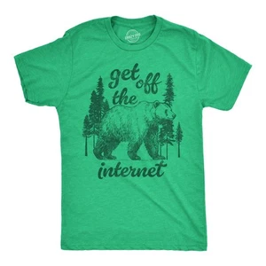 Camisetas divertidas para hombre salir de Internet sarcásticas amantes de la naturaleza novedad camiseta para - Imagen 1 de 7