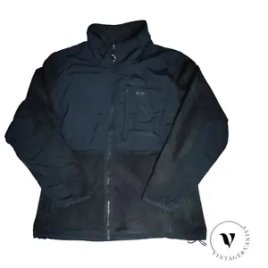 CHAMPION Full Zip Black Fleece Jacket Polyester Logo Hit Men's Size XL - Picture 1 of 13
