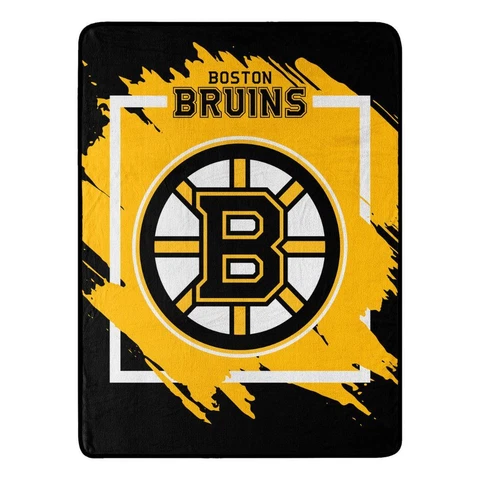 Boston Bruins 46x60 Dimensional Design Raschel Throw Blanket [NEW] NHL Fleece Cover