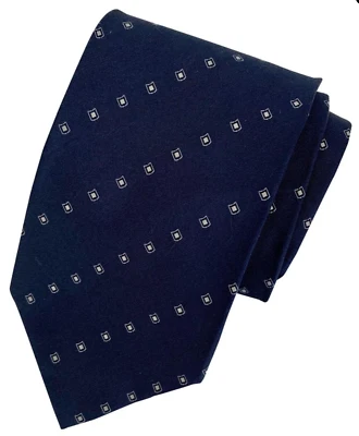 CORBATA GEOMÉTRICA ARMANI COLLEZIONI SEDA HOMBRE AZUL MARINO Y PLATA Foto 1 de 3