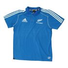 New Zealand All Blacks 2012 Adidas Mens Blue Polo Shirt | Rugby Sportswear VTG