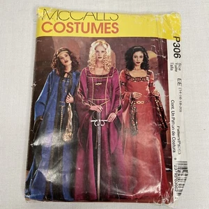 Medieval Renaissance Tudor Cape Dress Elizabethan Sewing Costume Pattern P306 EE - Picture 1 of 3