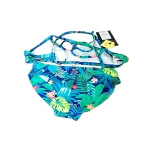 art class Floral Adjustable Back Swim Top - Bottom 2 Pec Sz S 6/7 New - Picture 1 of 9