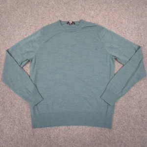 uniqlo Jumper Womens MEDIUM green long sleeve Sweater wool knit winter Size M - Picture 1 of 8