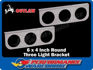 Marker Three Light Bracket Stainless Steel for 6 x 4 Inch Round Lights - Imagen 1 de 2