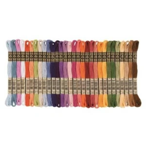DMC Cotone Stranded Punto Croce Filo Matassa Mouliné Colori 48 Per 161 8m - Picture 1 of 36