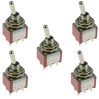 RKEDUCATION 5 x ON OFF ON DPDT Mini Miniature Toggle Switch Model Railways UK Seller