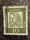 1961 Deutsche Bundes Post 10pf  stamp ~ off paper