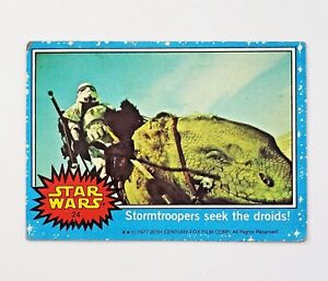 1977 Topps Star Wars Blue Series 1 "Stormtroopers Seek the Droids" #24 VINTAGE