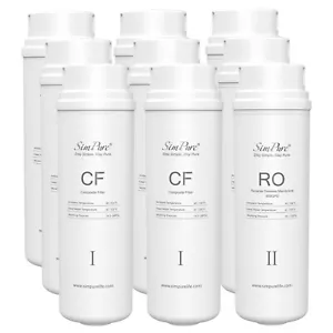 1-9 confezioni cartuccia filtro acqua CF+RO sostituzione per sistema SimPure Q3-600 RO - Foto 1 di 16