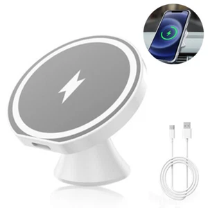 Supporto magnetico caricabatterie auto wireless per iPhone 12/12 Pro Max Mini Magsafe - Foto 1 di 19