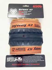 NEW WTB Byway Tire - 650b x 47 TCS / DNA Rubber / Tubeless Folding Black / Brown