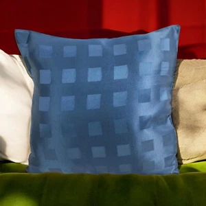 Set of 2 Cushion Covers Blue Square Geometric 16x16" 40X40 Cm Home Decorative - Picture 1 of 10