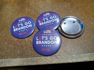 3" Let's Go Brandon Cello Pin Back Button - Bild 1 von 2
