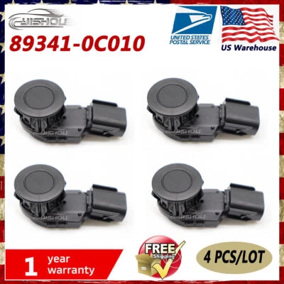 Sensor de estacionamiento de parachoques negro 4x 89341-0C010 para Toyota RAV4 Tacoma Tundra 2014-18 Foto 1 de 4