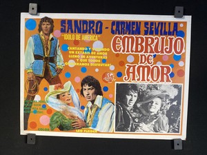 1971 SANDRO-CARMEN SEVILLA -Embrujo De Amor-Original Mexican Lobby Card 16"x12"