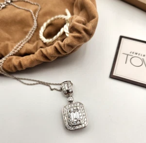 Tova Diamonique Antique Design Sterling Silver Necklace/Pendant Boxed Stunning - Picture 1 of 3