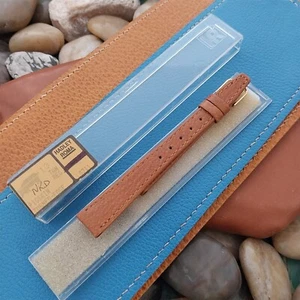 13mm Hadley Roma Brown Pigskin Leather Unused nos Vintage Watch Band - Picture 1 of 5