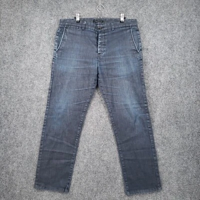 Pantalones de mezclilla Theory para hombre 34x29 azul Bredford pierna recta lavado oscuro botón mosca Foto 1 de 4