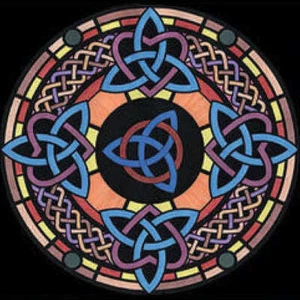 Samtbild "Keltische Triquetra", Bild zum Ausmalen, Geschenkidee - Bild 1 von 3