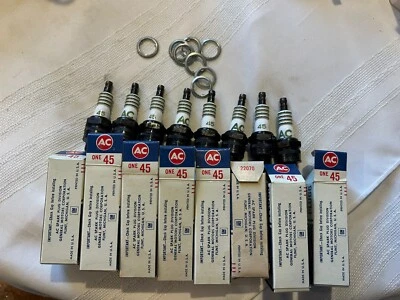 NOS AC Spark Plug 45 4 Thin Green Rings 1967 Chevrolet Corvette - Image 1 of 4