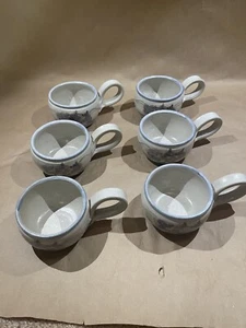 Set Of Six Pottery Soup/chili Crocks With Handle Signed (don’t Post Yet) - Picture 1 of 17