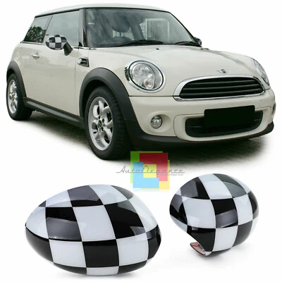 MINI R55 R56 R57 R58 R59 R60 COVER CALOTTE SPECCHIO BANDIERA 3M ADESIVE - Immagine 1 di 4