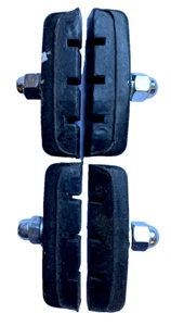 2 Pares LARGOS 50mm Bicicleta BLOQUES DE FRENO PINZA Bicicleta Bicicleta Ciclismo Zapatos Negro - Imagen 1 de 2