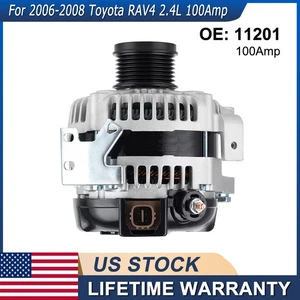 Alternator OEM 11201 For 2006- 2008 Toyota RAV4 L4 2.4L CW 100Amp 7-Groove CW - Bild 1 von 10