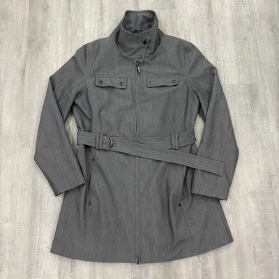 Trench coat Metro by Kristen Blake para mujer L gris cremallera completa chaqueta con capucha  Foto 1 de 4