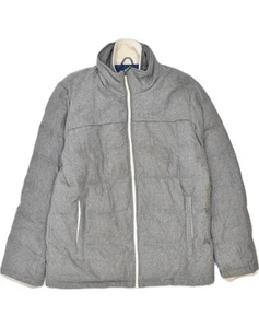 GUESS Mens Padded Jacket UK 44 2XL Grey Polyester Winter RC08 - Picture 1 of 4
