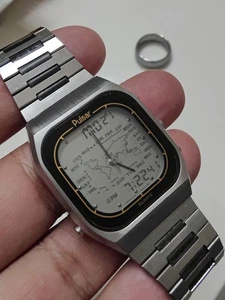 RARE Vintage Pulsar Ana-Digital Y951-5009 World Time Mens Watch - Picture 1 of 6