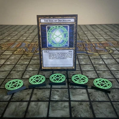 Yugioh Dungeon Dice Monsters Custom Seal Of Orichalcos Set (5x Tiles/1 Card) - Image 1 of 2
