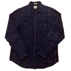 J.Crew Shirt Mens Size M Long Sleeve Flannel Pockets Classic Fit Plaid Blue - Picture 1 of 6