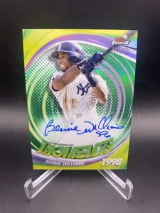 2025 Topps Finest Bernie Williams Moments Green Auto /75 Yankees - Picture 1 of 5